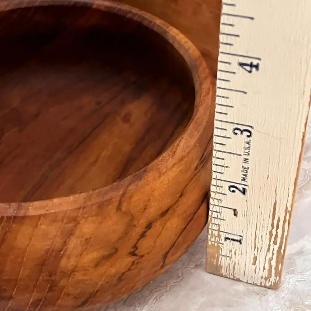 Goodwood Thailand Teak Wood Salad Bowl Set of 4 Mid Century Modern MCM